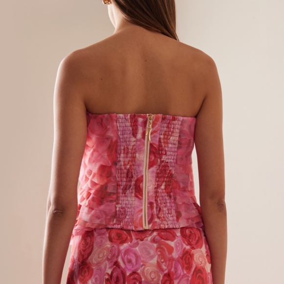 Aje Charmed Strapless Ruffled Bustier Top - Picture 2 of 7